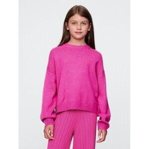 GAP Kids Sweater Girls Pink Metallic Shimmer Knit Pullover Crew Neck Casual S